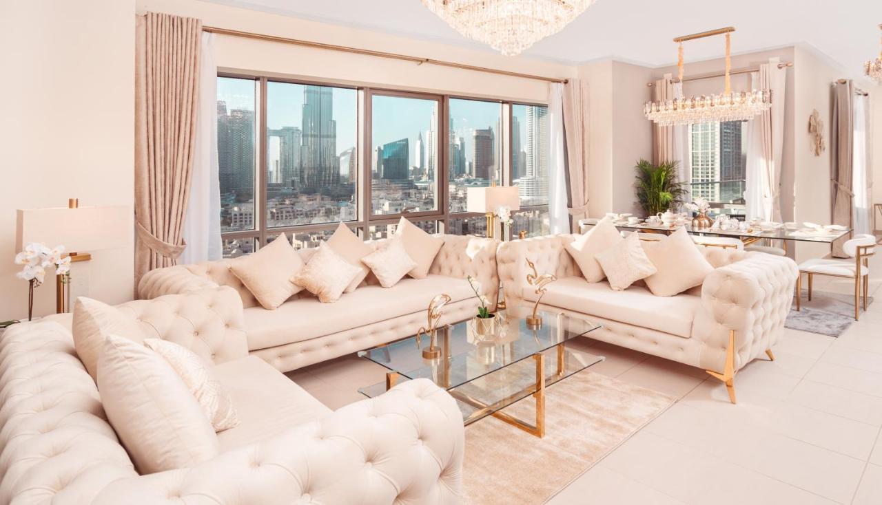 Elite Royal Apartment - Panoramic Full Burj Khalifa, Fountain & Skyline View - Baron دبي المظهر الخارجي الصورة